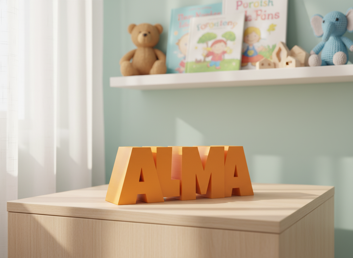 Spardose mit Namen ALMA – 3D-Druck STL-Datei